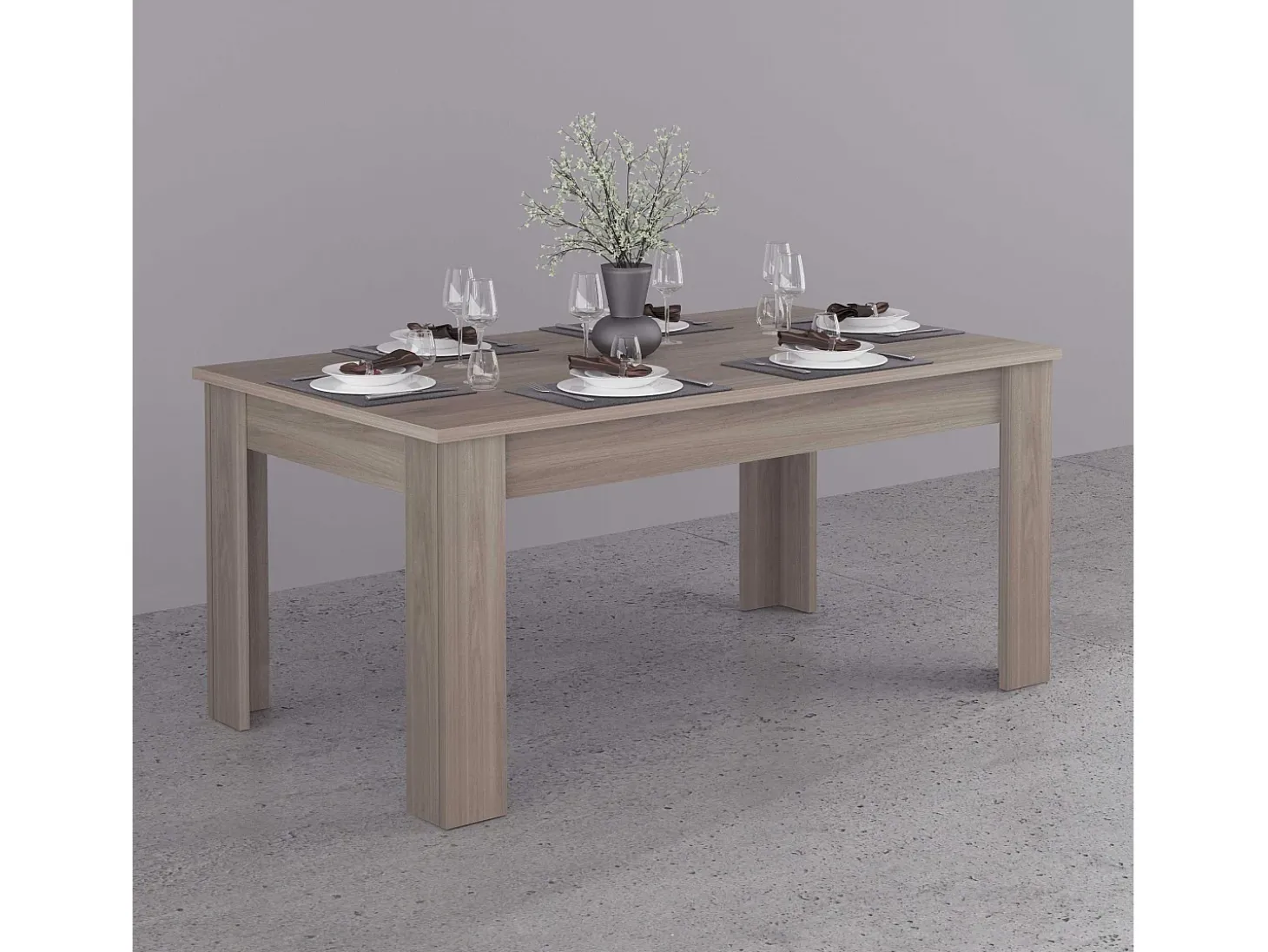 Mesa extensible de madera de olmo 140-190 x 90 cm comedor Helmi