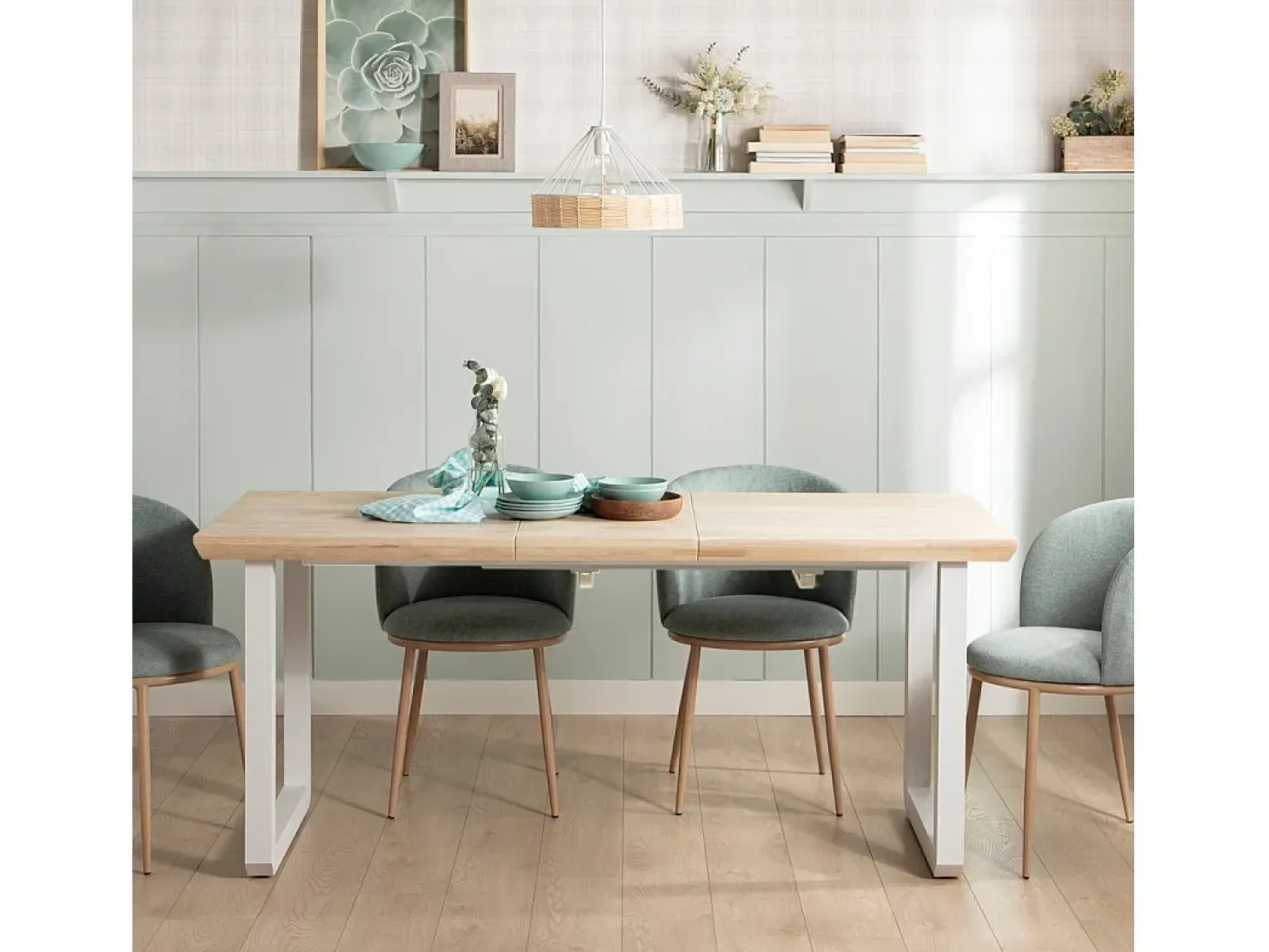 Mesa extensible de Madera Natural 76 x 140- Khonor
