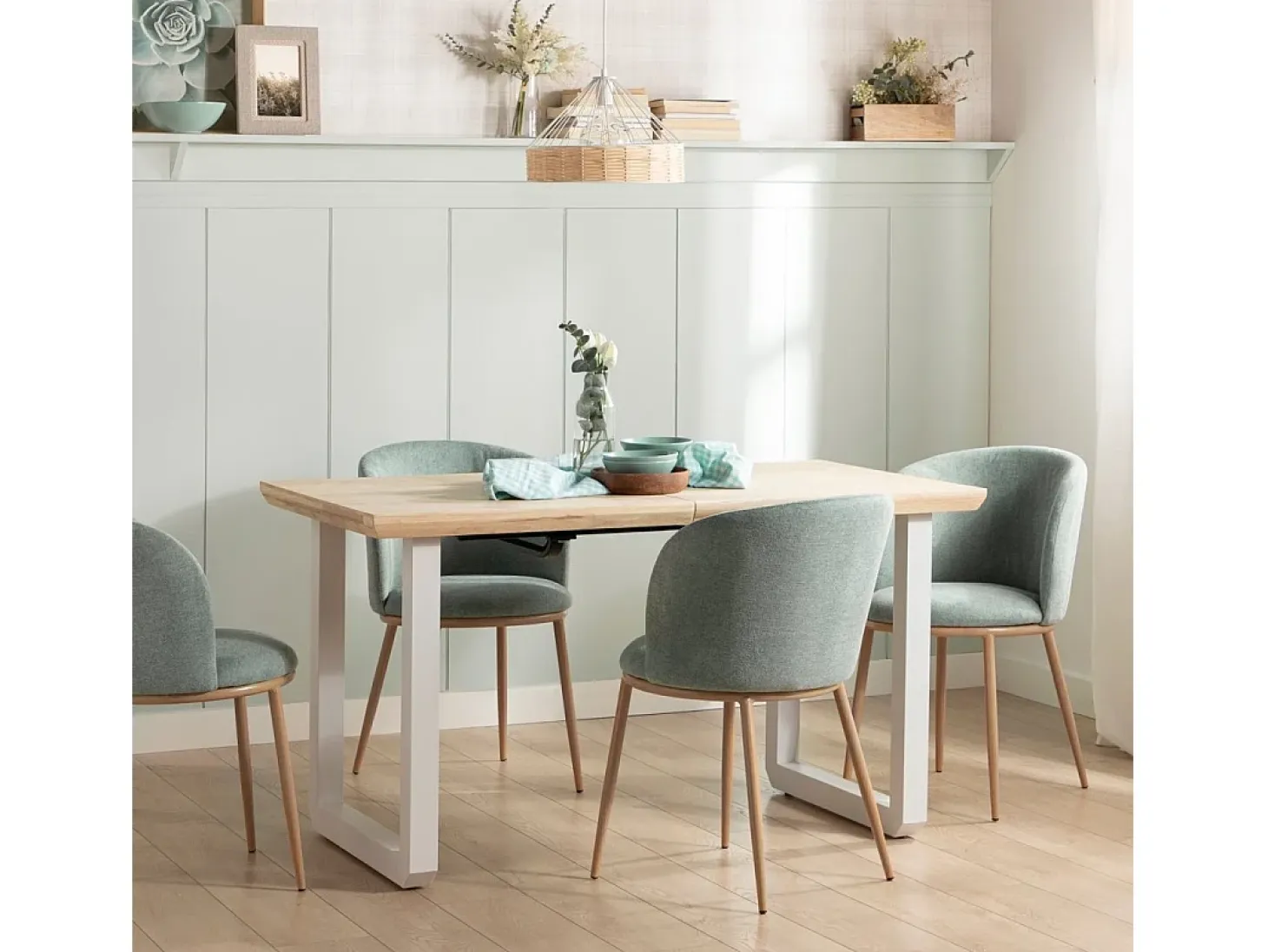 Mesa extensible de Madera Natural 76 x 140- Khonor