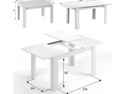 Mesa Extensible Fani Color Blanco, 140/190 (Ancho) 90 (Profundo) 78 (Altura) cm