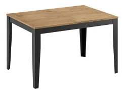 Mesa extensible grande (130/290 x 80 cm) en melamina negra