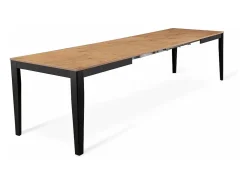 Mesa extensible grande (130/290 x 80 cm) en melamina negra
