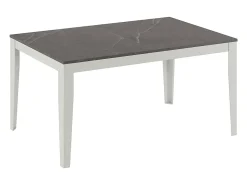 Mesa extensible grande (130/290 x 80 cm) en melamina blanca