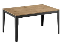 Mesa extensible grande (156/316 x 90 cm) en melamina negra