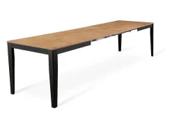 Mesa extensible grande (156/316 x 90 cm) en melamina negra