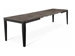 Mesa extensible grande (130/290 x 80 cm) en melamina negra