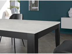 Mesa extensible grande (156/316 x 90 cm) en melamina blanca