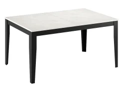 Mesa extensible grande (156/316 x 90 cm) en melamina blanca
