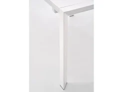 Mesa extensible MDF lacada blanca con patas blancas 130/250×80 cm