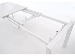 Mesa extensible MDF lacada blanca con patas blancas 130/250×80 cm