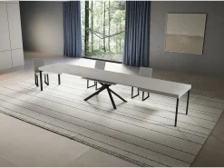 Mesa extensible Niket Cashmere 180/440x90 cm con patas antracita