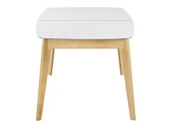 Mesa extensible nórdica blanca y madera MEENA