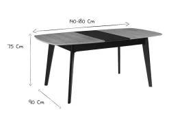 Mesa extensible nórdica blanca y madera MEENA