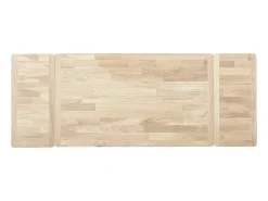 Mesa extensible pequeña de madera maciza de roble blanqueada Miniko de 110 a 170 cm