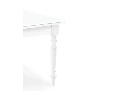 Mesa extensible plegable blanca 100×100 - 200×100 cm - ARDENZA