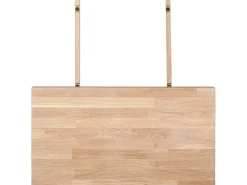 Mesa extensible Ritza de roble macizo blanqueado de 180 a 230 cm