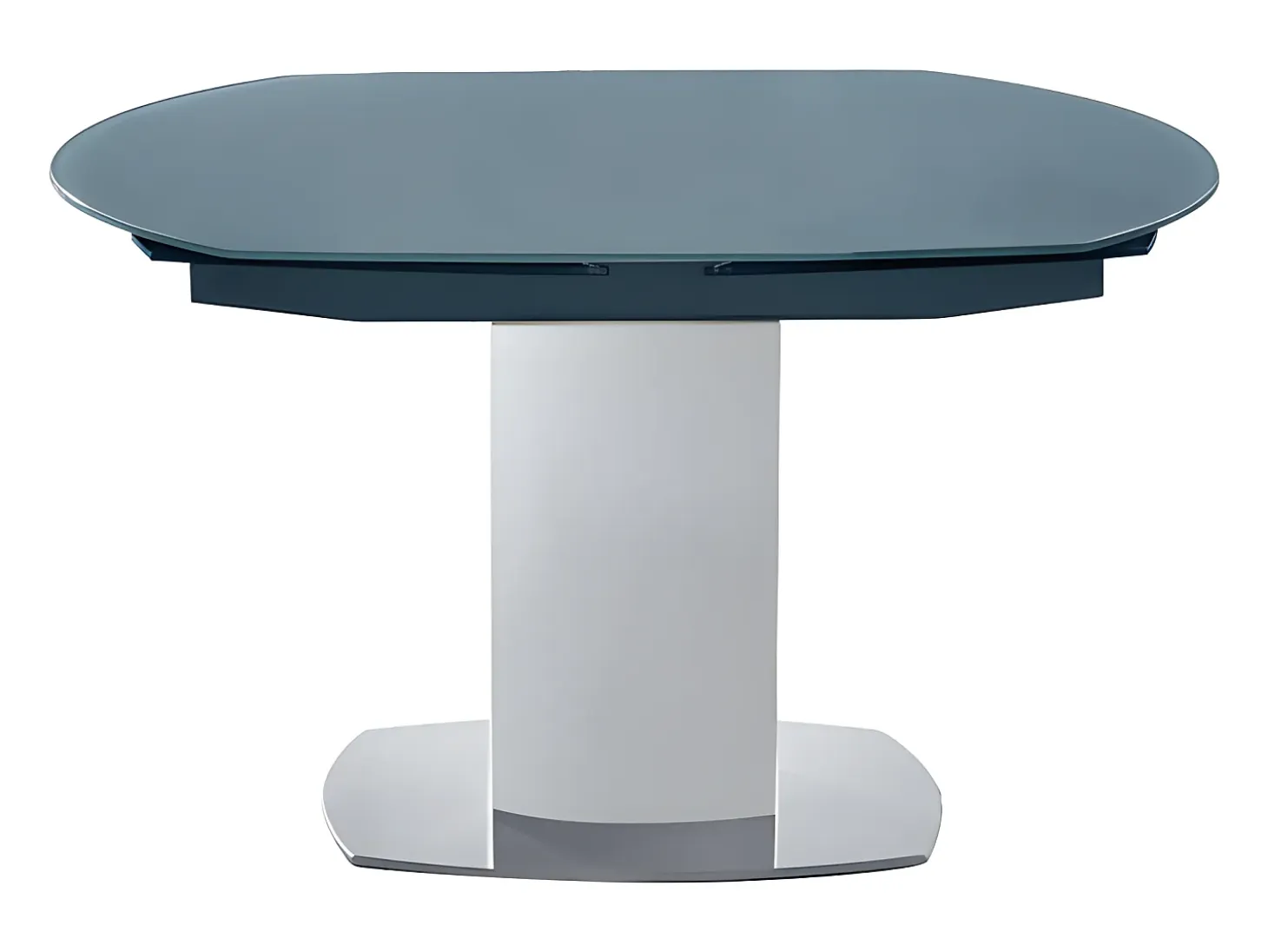 Mesa extensible TALICIA - Cristal templado y metal - Gris