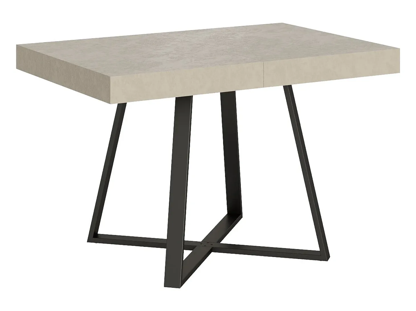 Mesa extensible 120/224x90 cm Abbraccio cachemira patas antracita