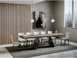 Mesa extensible 90x180/284 cm Baita Evolution Roble Natural estructura Antracita