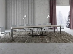 Mesa extensible 140/400x90 cm Booster cachemira patas antracita