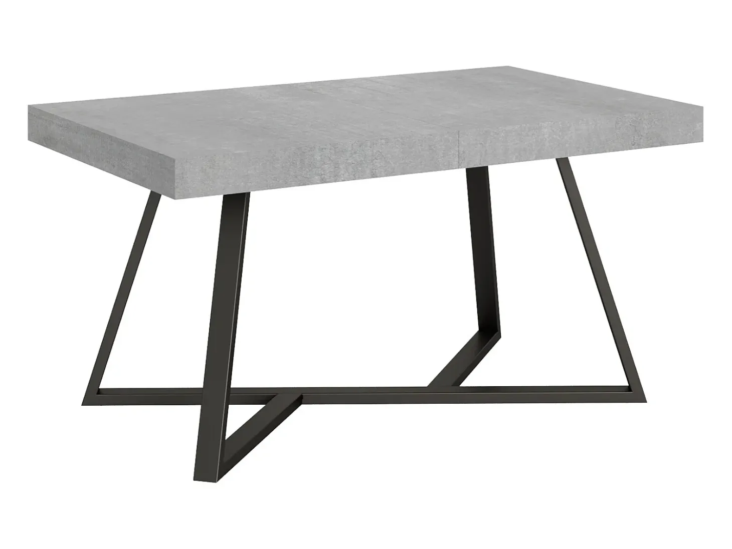 Mesa extensible 140/244x90 cm Booster cemento patas antracita