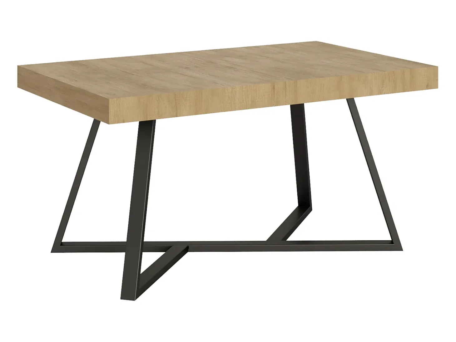 Mesa extensible 140/244x90 cm Booster roble natural patas antracita