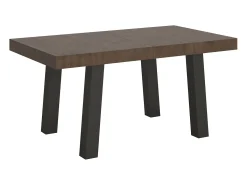 Mesa extensible 90x160/264 cm Bridge Nogal estructura Antracita