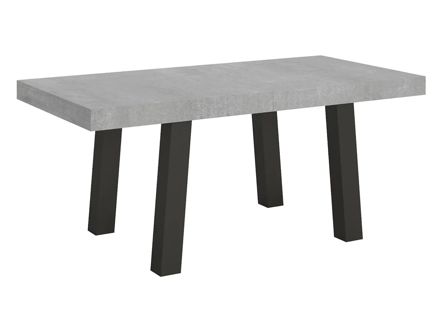 Mesa extensible 90x180/440 cm Bridge Cemento estructura Antracita