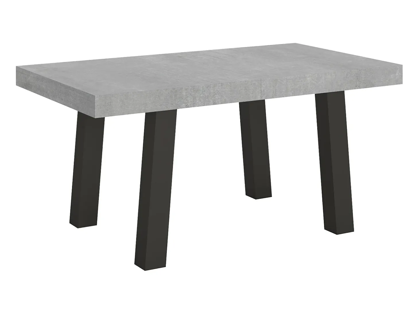 Mesa extensible 90x160/264 cm Bridge Cemento estructura Antracita