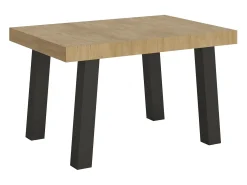 Mesa extensible 90x120/380 cm Bridge Roble Natural patas Antracita