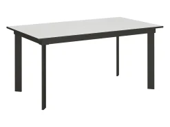 Mesa extensible 90x160/220 cm Cumar Fresno Blanco estructura Antracita