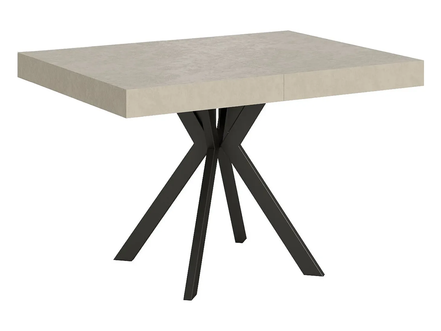 Mesa extensible 120/224x90 cm Dolcezza cachemira patas antracita