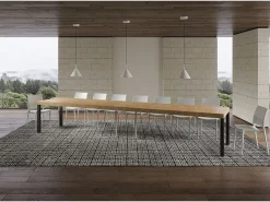 Mesa extensible 90x140/400 cm Everyday Premium Roble Natural estructura Antracita