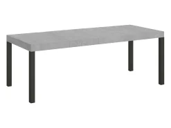 Mesa extensible 180/284x90 cm Everyday Premium cemento patas antracita