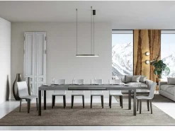Mesa extensible 140/400x90 cm Everyday cemento patas antracita