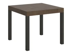 Mesa extensible 90/246x90 cm Everyday nogal patas antracita