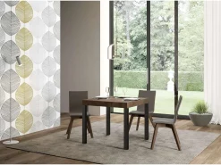 Mesa extensible 90/246x90 cm Everyday nogal patas antracita