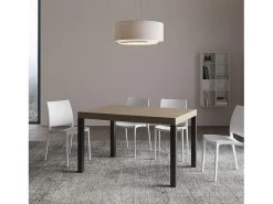 Mesa extensible 90x120/224 cm Everyday Premium gris paloma patas antracita
