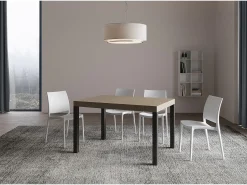 Mesa extensible 90x120/224 cm Everyday Premium gris paloma patas antracita