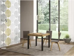Mesa extensible 90/246x90 cm Everyday roble natural patas antracita
