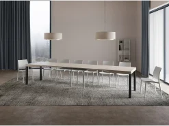 Mesa extensible 140/400x90 cm Everyday cachemira patas antracita