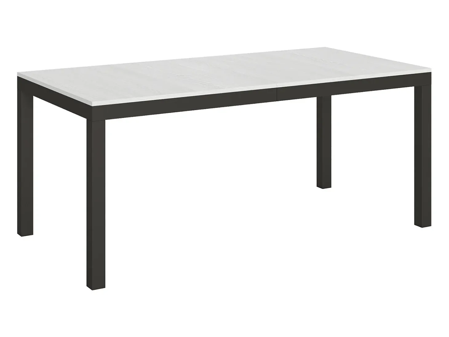 Mesa extensible 180/284x90 cm Everyday Evolution fresno blanco estructura et patas antracita
