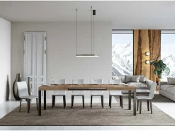 Mesa extensible 160/244x80 cm Everyday roble natural patas antracita