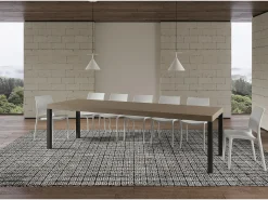 Mesa extensible 90x180/284 cm Everyday Premium gris paloma patas antracita