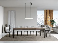 Mesa extensible 120/380x90 cm Everyday Premium patas nogal antracita