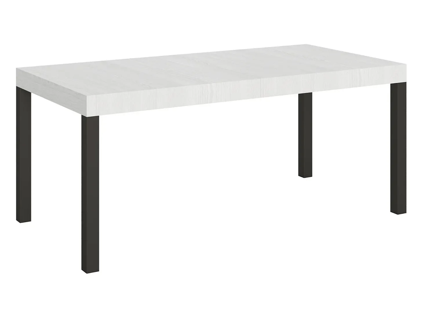 Mesa extensible 180/440x90 cm Everyday fresno blanco patas antracita