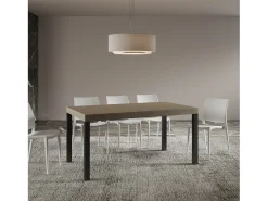 Mesa extensible 90x160/420 cm Everyday Premium gris paloma patas antracita