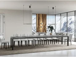 Mesa extensible 90x130/390 cm Everyday Premium Cemento estructura Antracita