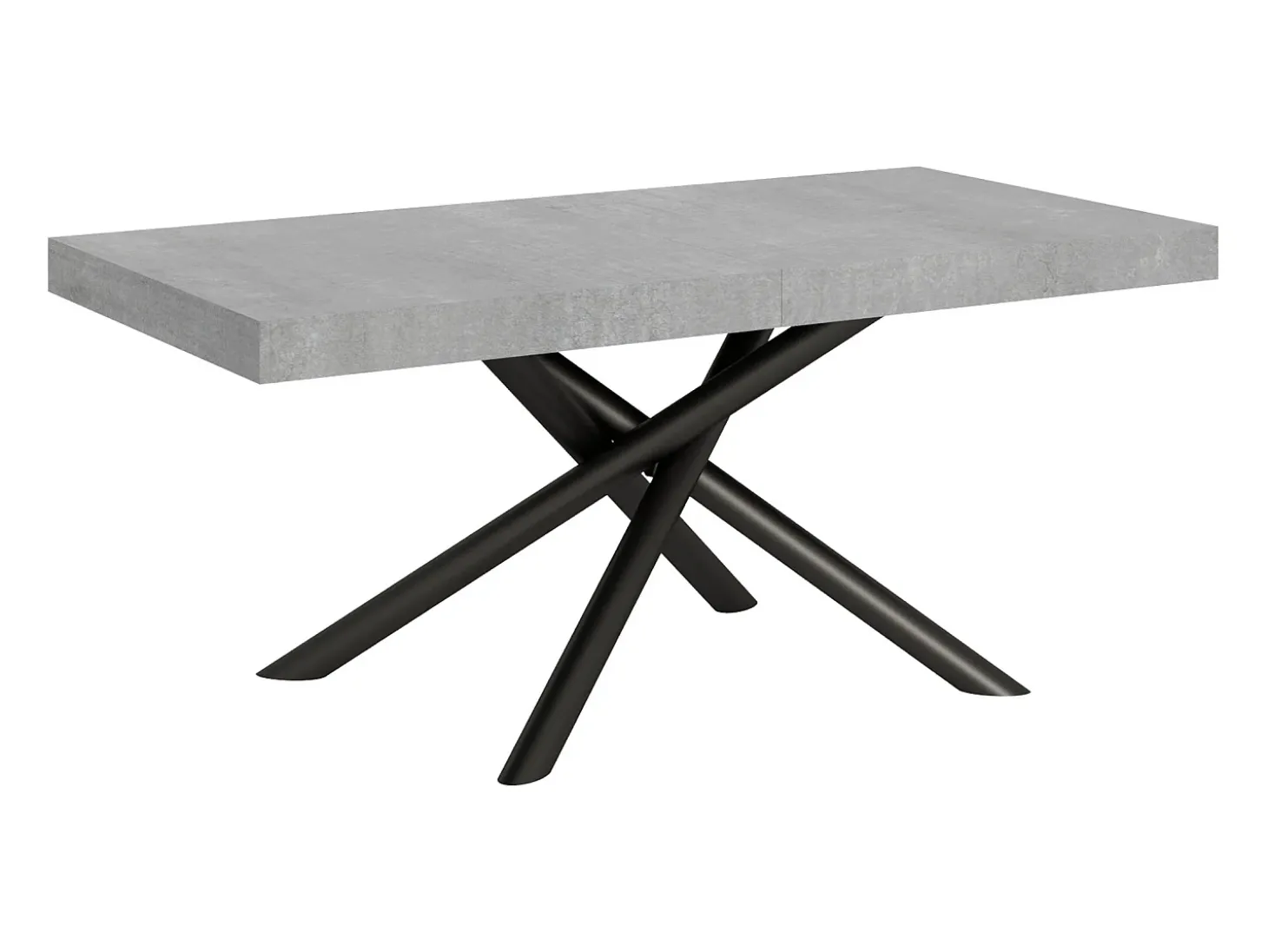 Mesa extensible 90x180/284 cm Famas Cemento estructura Antracita