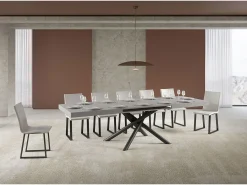 Mesa extensible 90x180/284 cm Famas Cachemira estructura Antracita